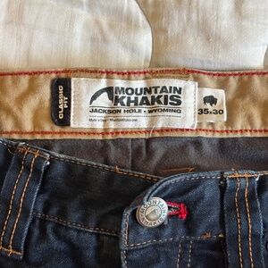 Men's Mountain Khakis lined jeans 35 x 30